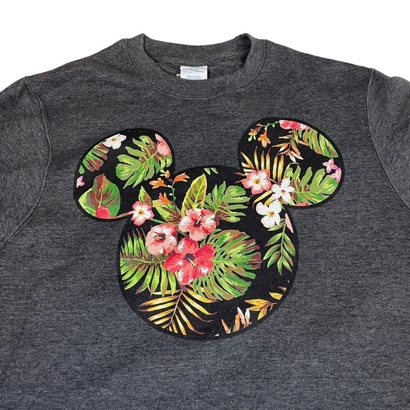 Disney Mickey Mouse Floral Mickey Silhouette Sweatshirt - Picture 10 of 11